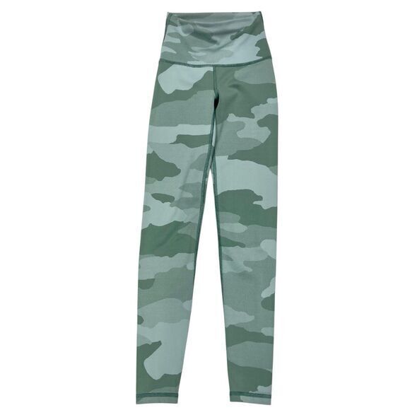 AERIE CHILL PLAY MOVE Athletic Leggings Sz XXS Green Camouflage Workout Pull On - Picture 1 of 10